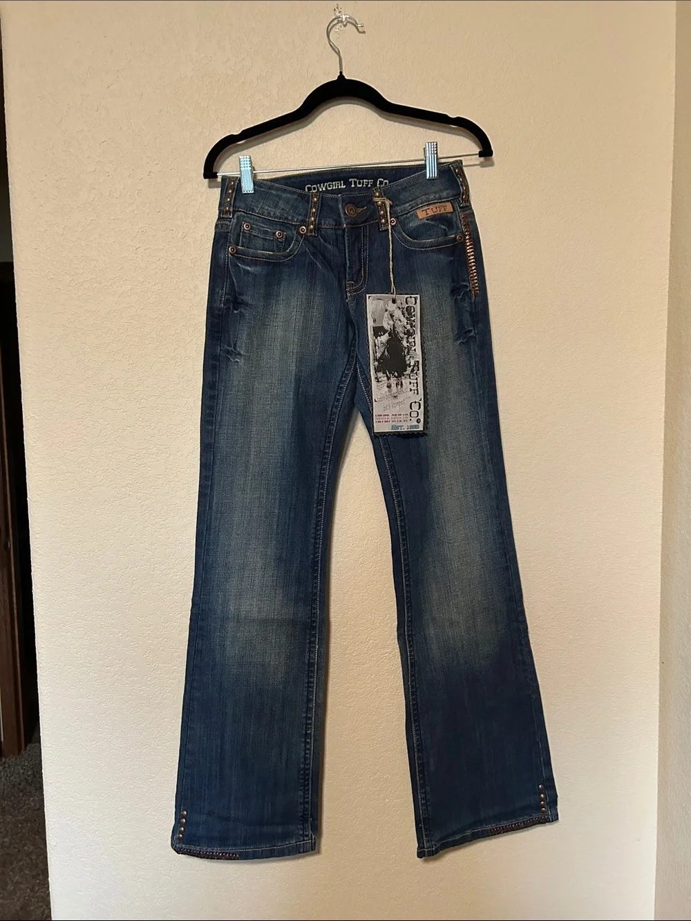Cowgirl Tuff Co. Copper Gypsy Women’s Bootcut Jeans Dark Wash Western Rodeo W25